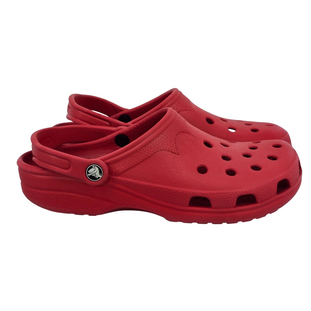 Crocs Classic Clogs Red Slip On Water Shoes Unisex Sandal 10126 M 8 W 10